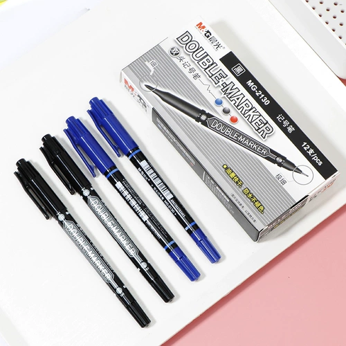 Канцтовары, ручка-роллер для школьников, черный синий лайнер, цветные карандаши, быстрое высыхание