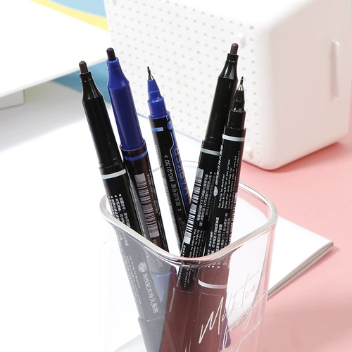 Канцтовары, ручка-роллер для школьников, черный синий лайнер, цветные карандаши, быстрое высыхание
