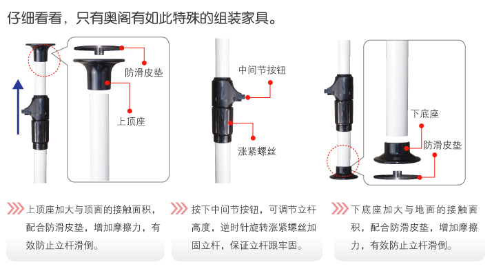 Áo tủ quần áo đơn giản đồ nội thất TỰ LÀM móc pick pole quần áo đạo cụ quần áo cá nhân ngã ba bộ phận lắp ráp-rod