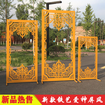 New wedding wrought iron screen props Eros wrought iron background shelf hollow carved picture frame wedding decoration ornaments