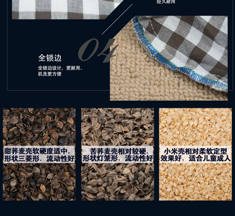 Đơn giản kẻ sọc bông Millet Gối cổ tử cung Gối ngọt đắng Buckwheat Gối Hình trụ Gối Sức khỏe Gối Gối Kẹo - Gối gối cao su non