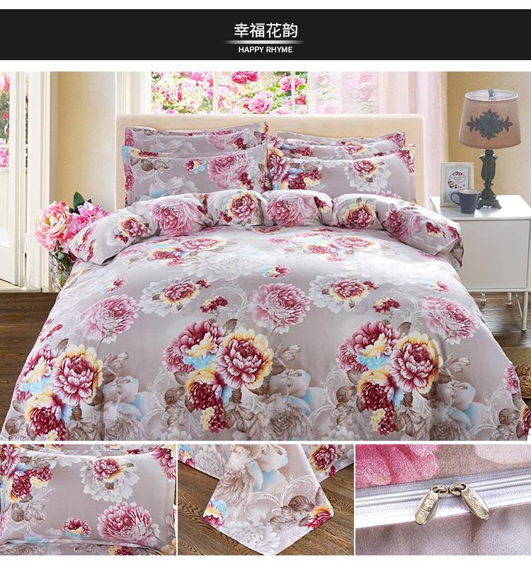 Đặc biệt dày chà bông cotton bốn mảnh Bộ đồ giường gạo 1,8m 1,5m chăn trải giường đơn giản vải lanh nhà chăn ga tencel