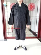 Taoist robe Taoist clothing pair collar dress spring summer autumn black double-breasted short jacket = coat 1 plus pants