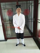 Taoist supplies Taoist Taoist long clothes summer double-breasted white jacket pants for black short jacket