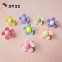 2021 Korean girl ring cute flower small ring children jewelry ring resin ring girl gift