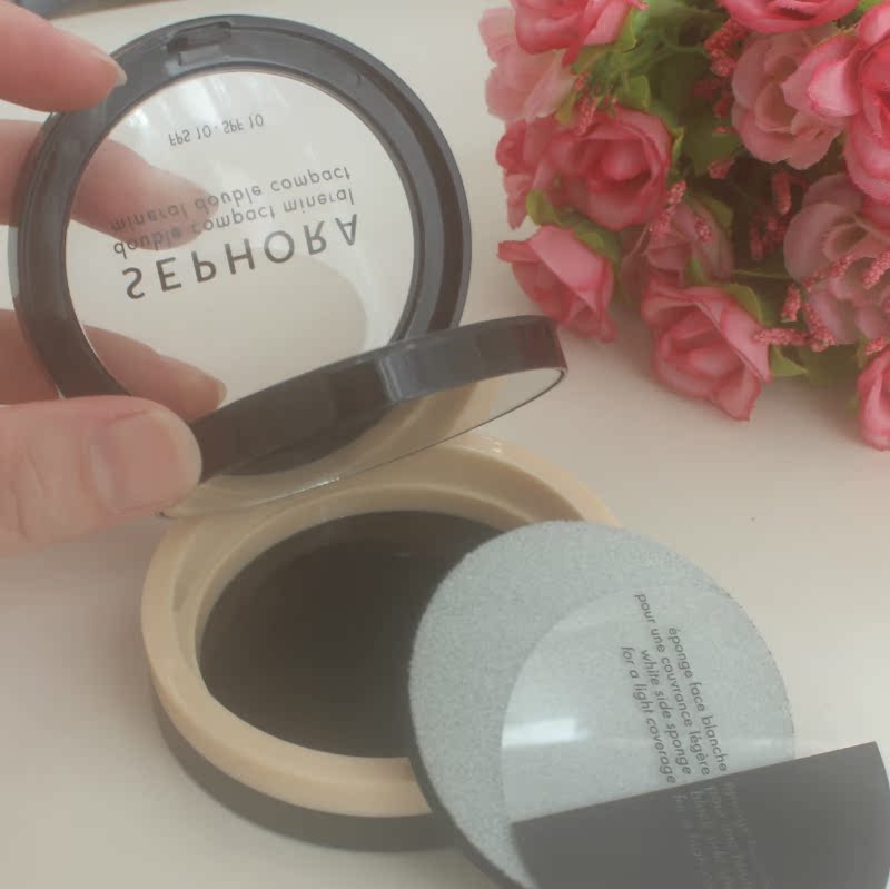 SEPHORA Sephora Mineral Double Powder Powder SPF10 10g D35 Tông màu da tối phấn phủ missha