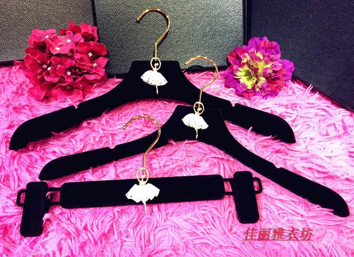 New Cartoon Ballet Elf Rhinestone Flocking Non-Slip Gold and Silver Hook Photo Hanger High-End Clothing Store Pants Rack