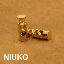 NIUKO clothing accessories simple cylindrical gold metal bell elastic clip head