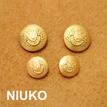 NIUKO clothing accessories matte sub-gold suit buttons Autumn and winter double lion exquisite high-end metal buttons