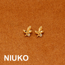 NIUKO New Elegant Metal Leaf Shirt Decoration Button Temperament Accessories Buttons Accessories Buttons Upscale Delicate Buttons