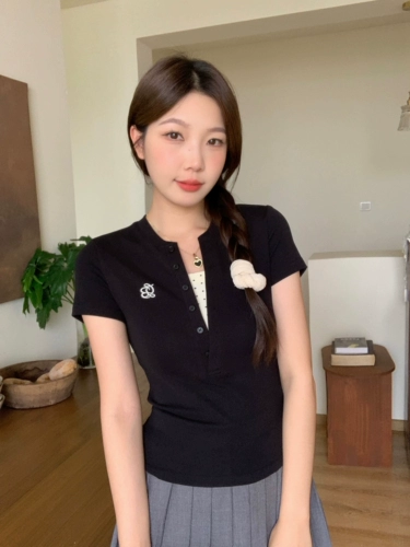 Футболка с коротким рукавом, летний приталенный корсет, комплект, размер