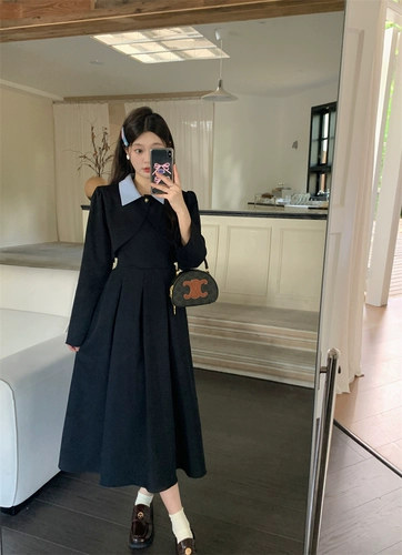 Черный комплект, небольшая дизайнерская юбка, размер, французский стиль, эффект подтяжки, по фигуре, тренд сезона