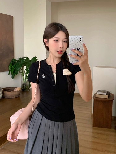 Футболка с коротким рукавом, летний приталенный корсет, комплект, размер