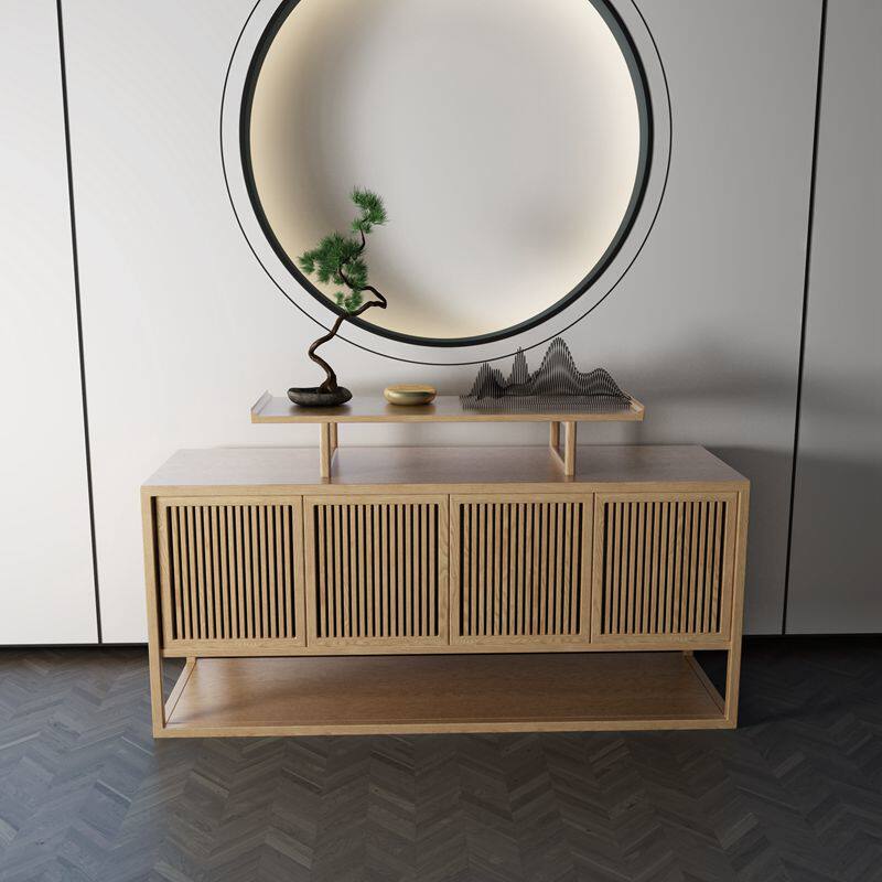 New Chinese style all solid wood porch table Zen-style case against the wall entrance hall decorative cabinet for table end view platform modern furniture
