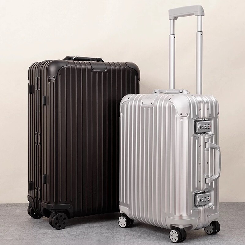 All-Aluminum Magnesium Alloy Suitcase 24inch Drop-Resistant Trolley Case 20inch Carry-On Suitcase Pc Travel Suitcase Leather Suitcase Password Lock Luggage
