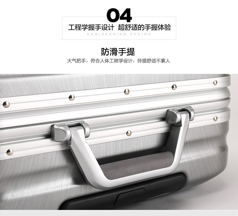 Ultralight kinh doanh khung nhôm xe đẩy trường hợp cực đơn vali phổ bánh xe nam và nữ hành lý 24 inch 28 inch vali kéo