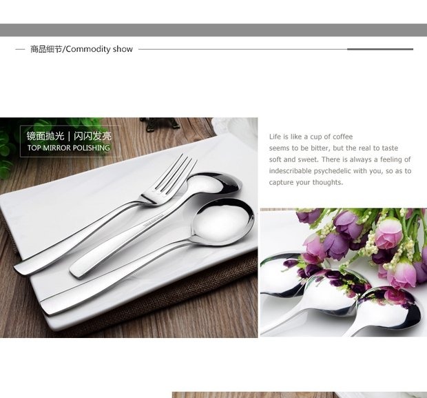 Dao muỗng và nĩa bằng thép không gỉ Bộ đồ ăn Tây dao và nĩa bít tết dao dao muỗng trái cây nĩa bánh xẻng nhà máy trực tiếp khay đựng đồ ăn dặm cho bé