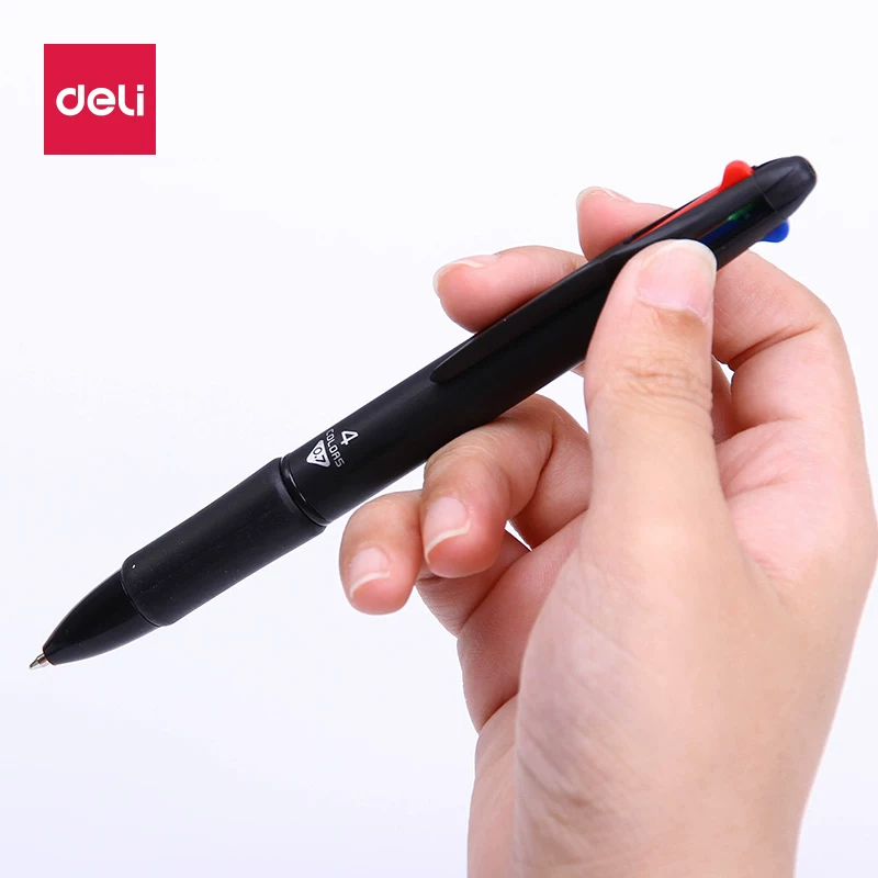 Multicoloured ballpoint pen for students, marker, coloured pencils