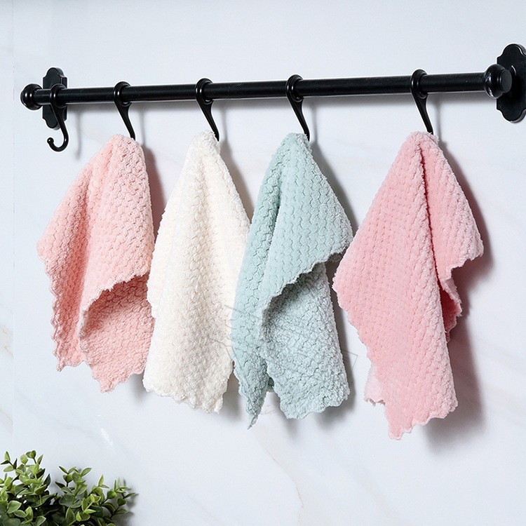 Home Dishcloth Not Stained with oil Dishcloth Kitchen Supplies Water Absorbent Towel No hair rub Table cloth Housekeeping cleaning towels