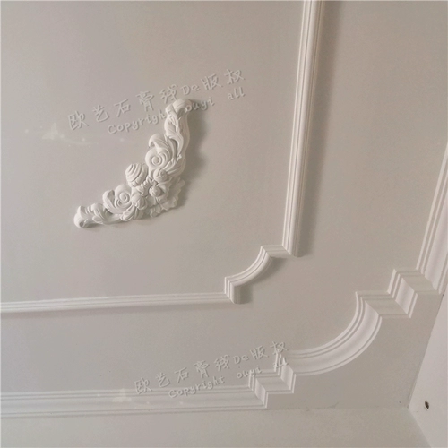 Гипс -угловой цветок цветочниц европейской стиль в стиле в форме гостиной