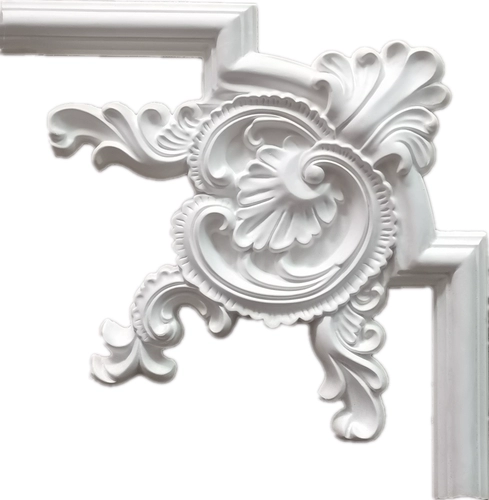 Французский гипский угол Цветочный потолок декоративное гостиная