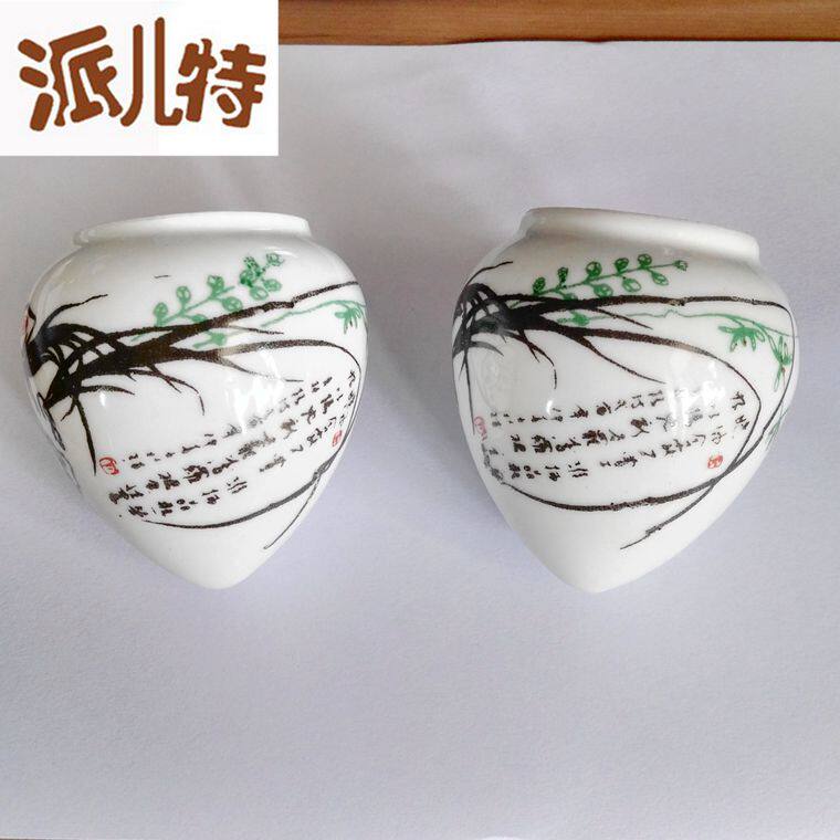 Porcelain ear plus chicken heart cup bird food bowl thrush mynah bird supplies bird food cup 2 large cups