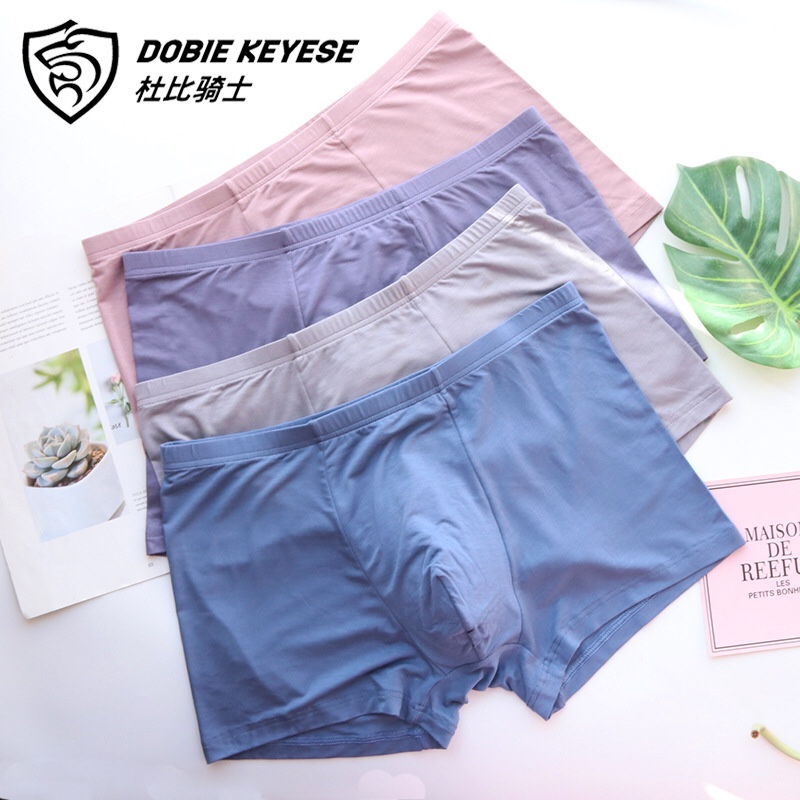 Two soft and breathable counter Dolby Knight mid-waist sexy breathable regenerated fiber men's boxer briefs