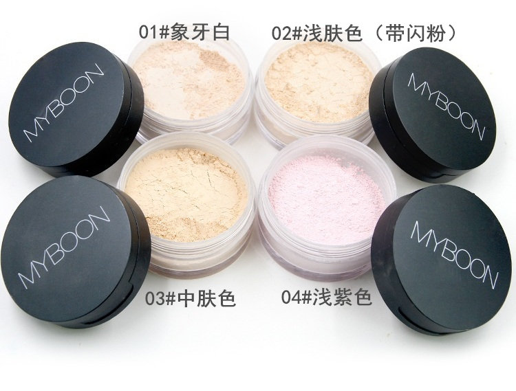Bột khoáng MYBOON chính hãng lâu trôi trang điểm che khuyết điểm cách ly không thấm nước lỏng kiểm soát phấn dầu ngọc trai tự nhiên - Quyền lực phấn nén kiềm dầu