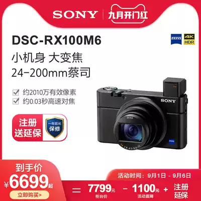 Official flagship] Sony Sony DSC-RX100M6 black card 6 generation RX100VI black card digital camera