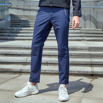 Discovery outdoor autumn and winter mens windproof pants soft shell micro velvet four-way stretch water repellent DX counter