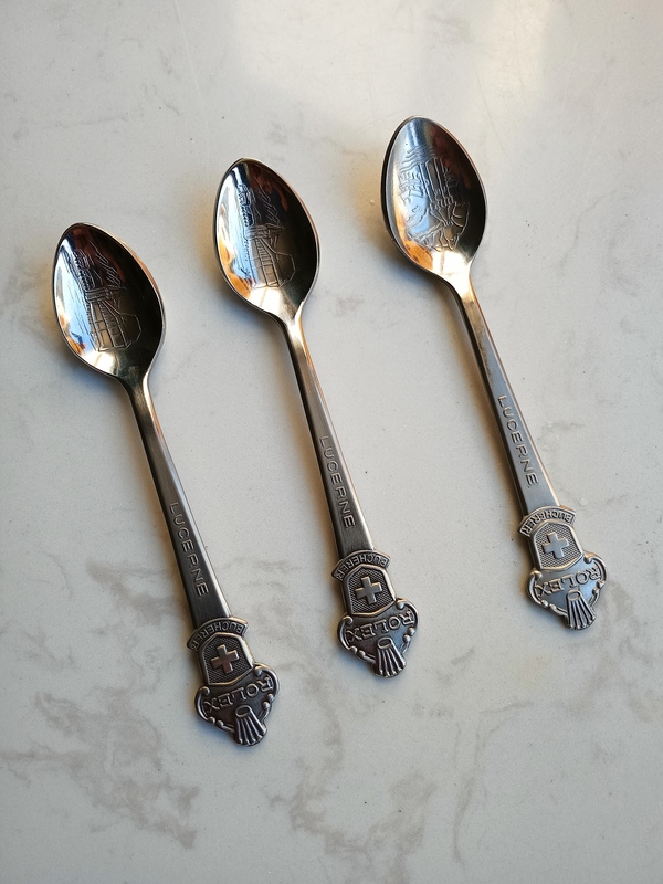 In-Stock Swiss Rolex Commemorative Spoons, Set of Three, Sold Together with Free Shipping
