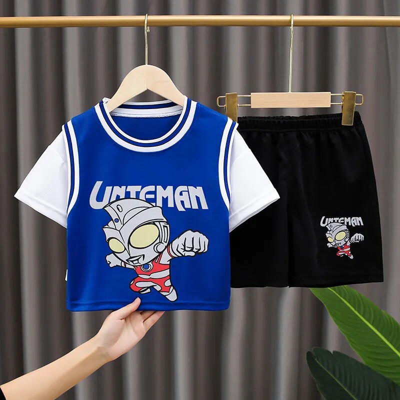 Boys Summer Cloth 2022 new handsome children short sleeve baby baby Boy Cloth Altman Clothing Tide