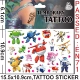 Cartoon anime nhân vật đồ chơi hình xăm sticker em bé hình xăm sticker cơ thể trẻ em vẽ hình xăm đồ chơi - Đồ chơi giáo dục sớm / robot