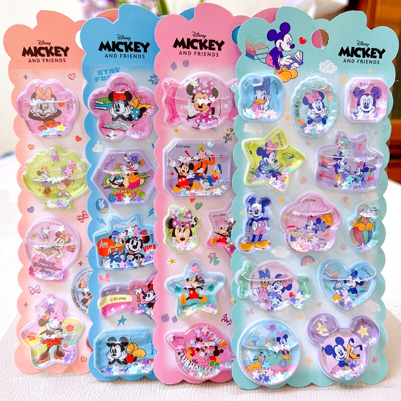 Disney Mickey and Minnie 3D Water-Filled Stickers, Water-Filled Decals, Shake Stickers, Children's Decorative Stickers, Toys Disney Mickey and Minnie 3D Water-Filled Stickers, Water-Filled Decals, Shake Stickers, Children's Decorative Stickers, Toys