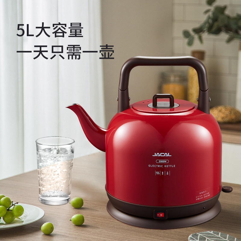 Jacal Large-Capacity Insulated Electric Water Kettle Automatic Household 5L Constant Temperature 304 Stainless Steel Electric Water Kettle