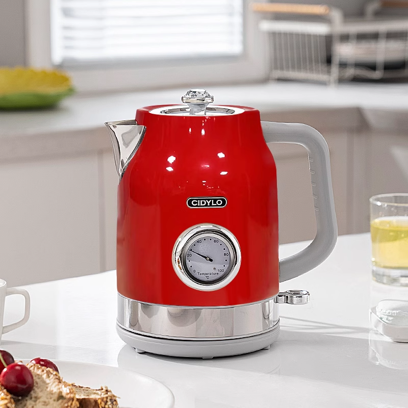 British Cidylo Kettle with Integrated Insulation, Electric Kettle for Home Use, Retro Stainless Steel Automatic Constant Temperature Electric Kettle