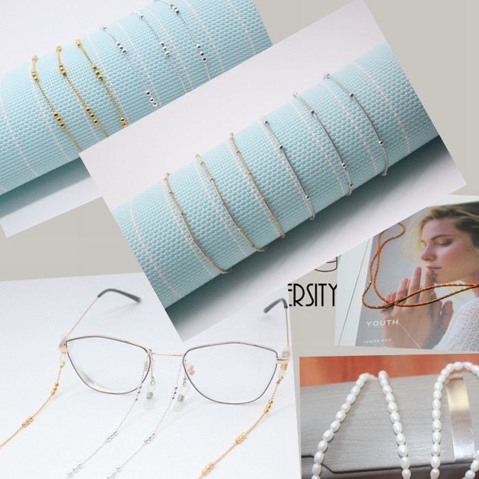 Fashion glasses chain men and women non-slip anti-drop rope accessories glasses with reading glasses anti-lost hanging chain hanging neck rope belt