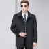 Playboy áo len len nam dài phần kinh doanh trung niên áo khoác cashmere áo khoác nam cộng với dày cotton áo jacket nam Áo len