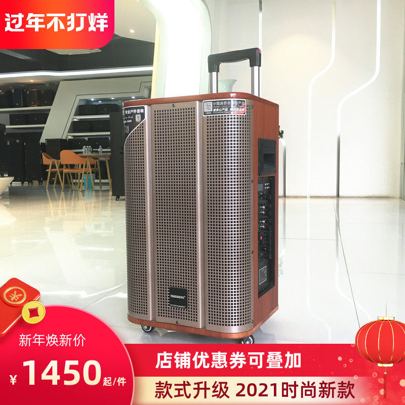 Temei Sound Outdoor High Power Square Dance Mobile Lancer Sound with microphone K cabaret to perform Bluetooth speaker
