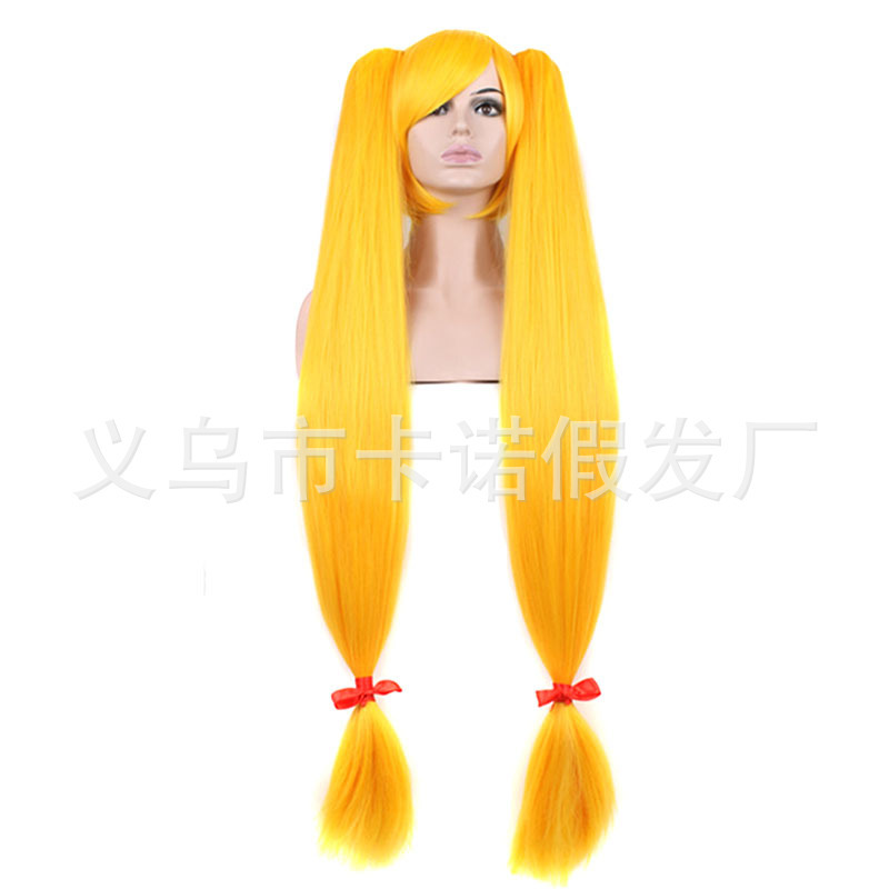 Pesticide Angelola Magic Chef's Soul Hacker Long Hair Golden Tiger Clip Gradient Color Cos Wig