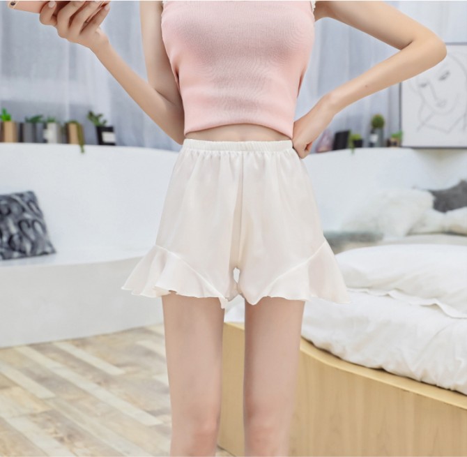 Quần an toàn nữ mùa hè mới chống ánh sáng có thể được mặc bên ngoài phần mỏng eo cao quần short lỏng nhà quần pyjama - Quần short thời trang công sở nữ