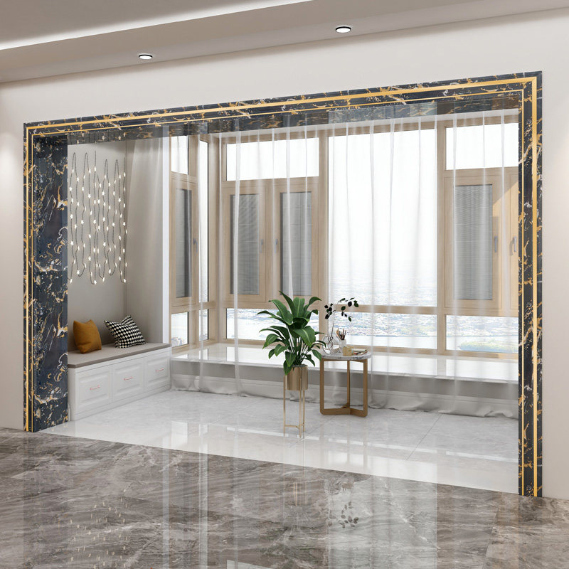 Door and window cover indoor window balcony door pocket artificial marble aluminum alloy Pass stone plastic door frame