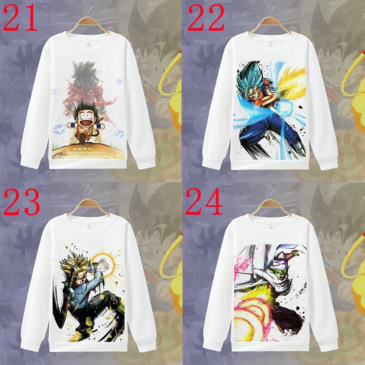 Áo len cổ tròn Dragon Ball Sun Wukong Dragon Ball Super Super Saiyan anime hoạt hình vào mùa xuân và mùa thu quần áo trẻ em ảnh sticker cute