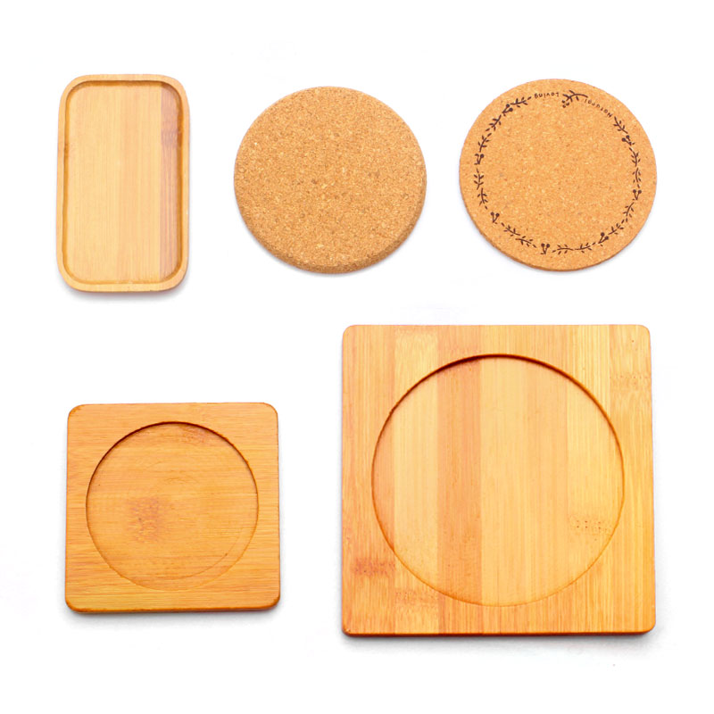 New products Wooden Creative Table Dishes Microscape Plant Round Mat Home Burn-Proof Casserole Saucepan Cup Mat