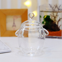 Egg-Egg Transparent Glass Bottle Seaweed Ball Microscape Eco Bottle Hydroponic Plant Bookshelf Tabletop Vases Creative Pendulum Pieces