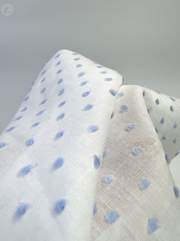 Genevamama Swiss Imported Flocked Polka Dot Pima Multi-Color Thin Cotton Pure Cotton Hand-Sewn Fabric
