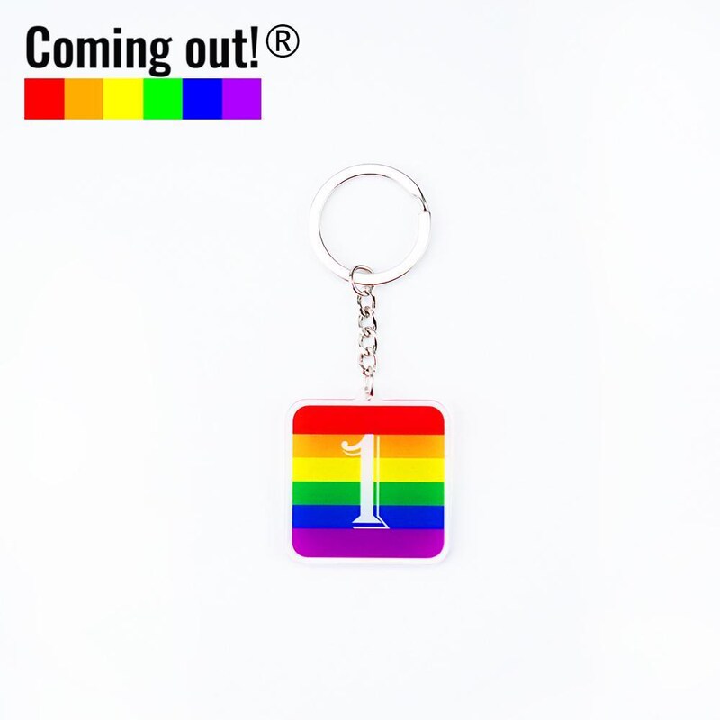 Coming Out! Rainbow Keychain Pendant Badge Key Chain Small Decoration Coming Out! Rainbow Keychain Pendant Badge Key Chain Small Decoration