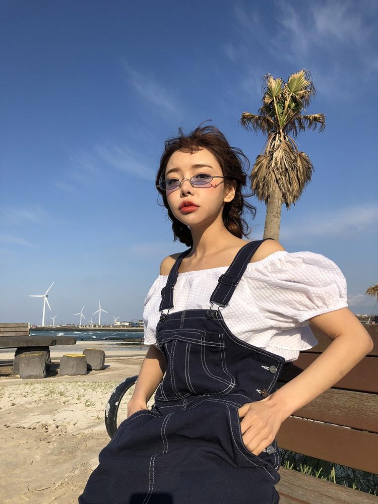 Đầm denim 2018 hè mới phiên bản Hàn Quốc của đại học gió lão hóa thon thả nữ dài - Sản phẩm HOT đầm dự tiệc cho người mập bụng