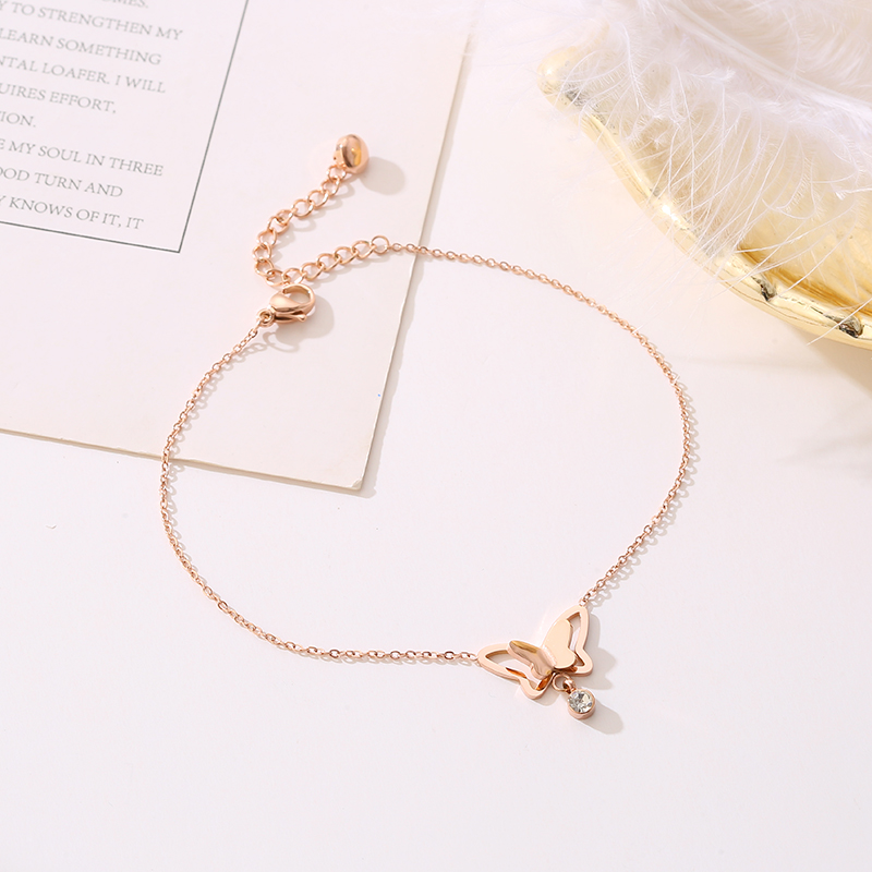 2019 mới không phai chuông thép titan vòng chân nữ mô hình phiên bản Hàn Quốc của sinh viên đơn giản Sen gợi cảm chân chuỗi mắt cá chân chuỗi - Vòng chân vòng chân nhảy múa