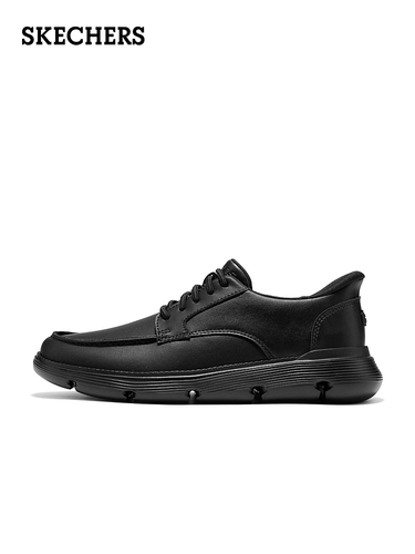 Skechers, демисезонные комфортные низкие повседневные модные туфли для работы и офиса со шнурками, простой и элегантный дизайн